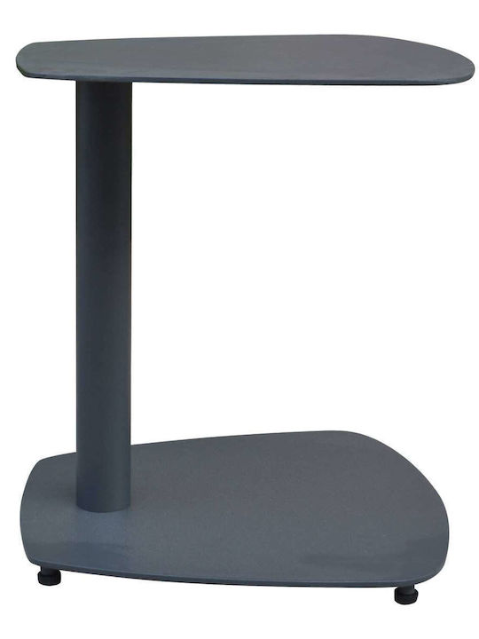 Auxiliary Table for Small Outdoor Spaces Aluminum Gray 40x39x42cm