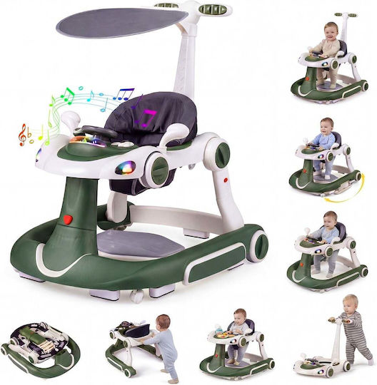 Costway Baby Walker For 7+ Months Green