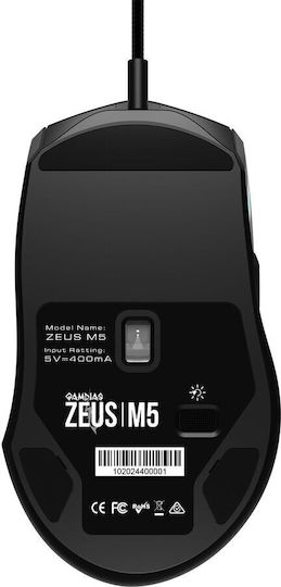 Gamdias Zeus M5 RGB Gaming Mouse 12800 DPI Black