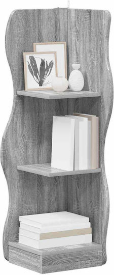 Ecke Bücherregal Grau Sonoma 34x33x102cm