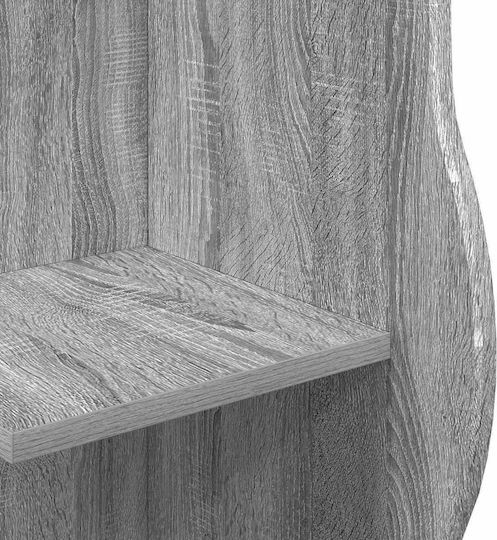 Ecke Bücherregal Grau Sonoma 34x33x102cm
