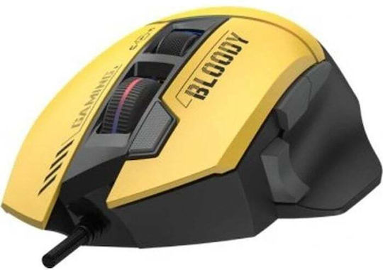 A4Tech Bloody Extra Fire W95Ultra RGB Gaming Mouse Yellow