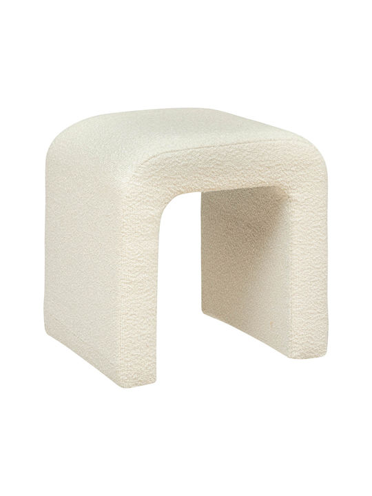 Σκαμπό Σαλονιού Επενδυμένο με Ύφασμα Sevi White 41x35.5x43εκ.