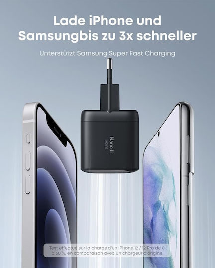 Anker Anker Kabeloser Handyladegerät mit USB-C Ausgangsanschlüsse 65W Schwarz (Nano II)