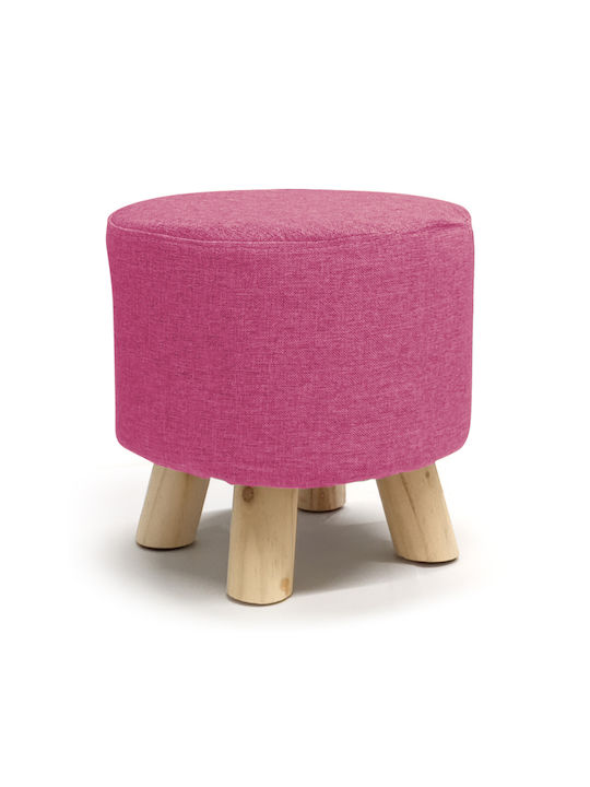 Hocker Für das Wohnzimmer Gepolstert mit Stoff 2802 Rosa 28x28x28cm