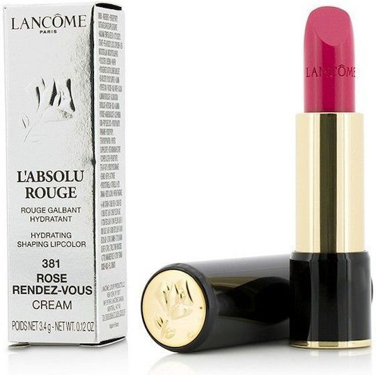 Lancome L'Absolu Rouge Hydrating Shaping Κλασικό Κραγιόν 381 Rose Rendez Vous 3.4gr
