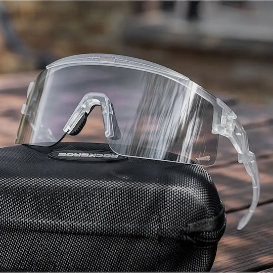Rockbros Cycling Glasses with Black Frame and Photochromic Lenses