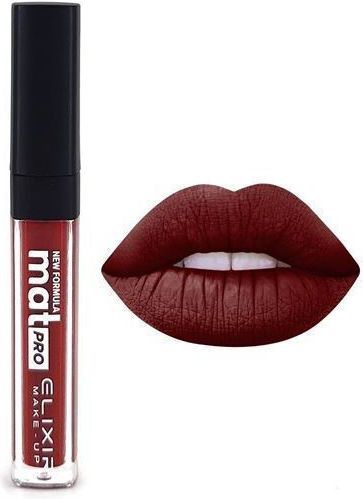 Elixir Liquid Lip Mat Pro Long Lasting Liquid Lipstick Matte 458 Dark Wine 7ml
