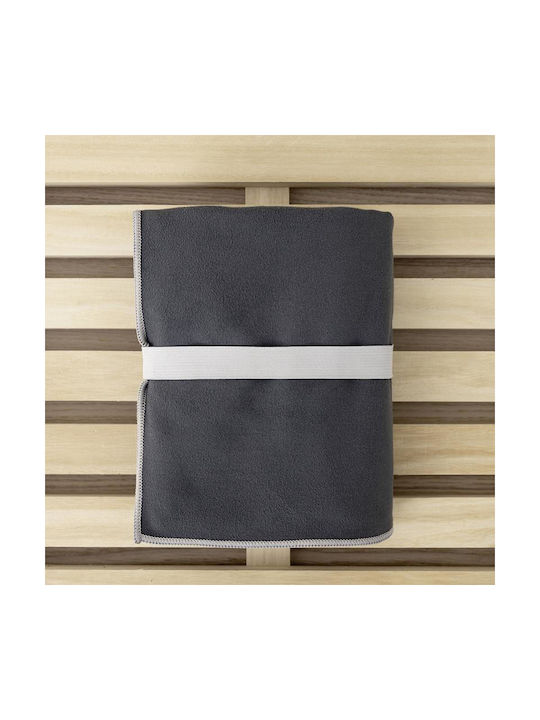 34613 Πετσέτα Γυμναστηρίου 50x90 Riva Dark Gray