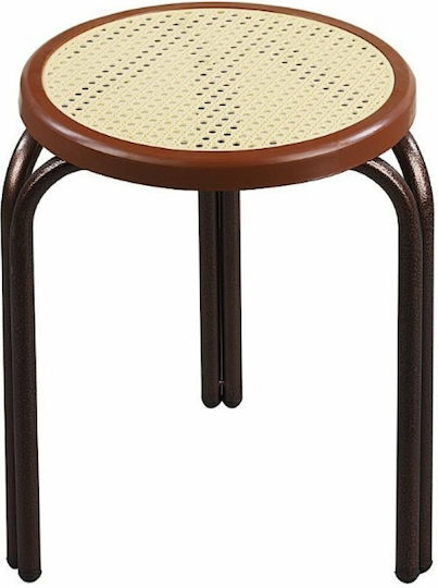 Stool For Kitchen Beige / Black 35x35x45cm Stool For Kitchen Beige / Black 35x35x45cm