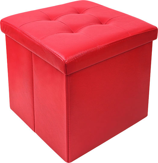 Υποπόδιο με Αποθηκευτικό Χώρο Red 38x38x38εκ.