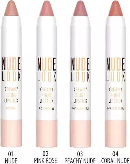 Golden Rose Nude Look Creamy Shine Молив Червило Прозрачен 02 Розова роза 3.5gr