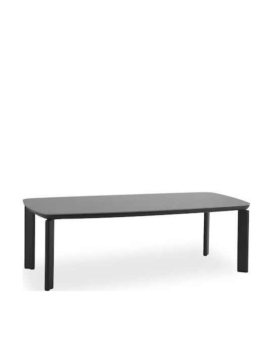 Τραπέζι Αλουμινίου Ανθρακι 200x100x76εκ.