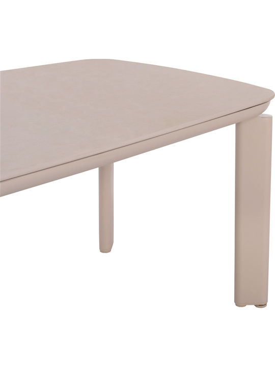 Symetron Esszimmer- und Küchentisch Aluminium Crem 240x100x76cm