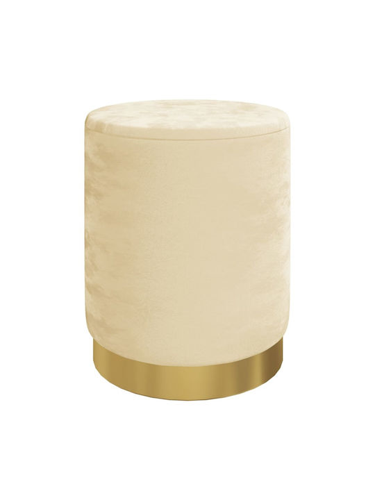 Stool For Living Room With Storage Space Upholstered with Velvet Verikoki 31x31x37cm