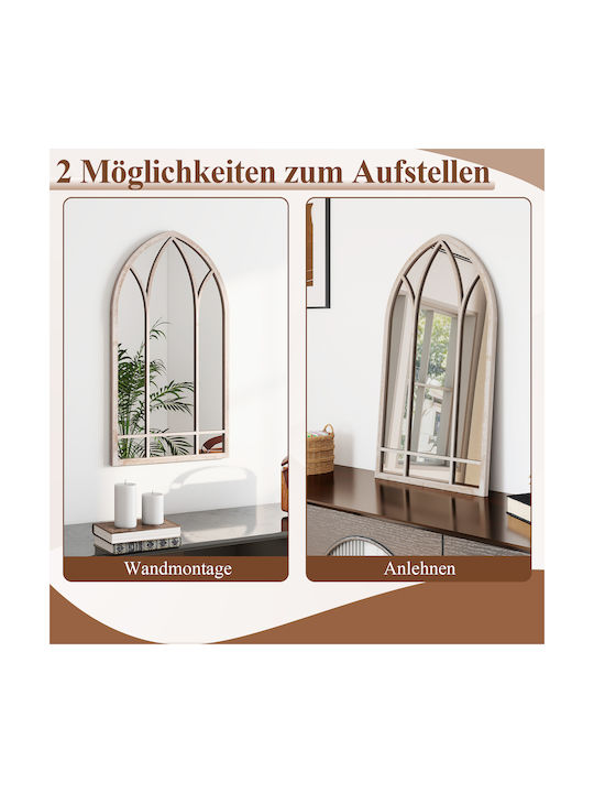 Costway Wall Mirror with Gray Metal Frame 83x48cm