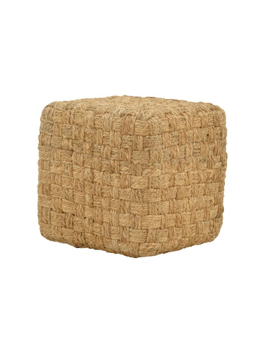 Stool For Living Room Wicker Aropion Beige 40x40x40cm