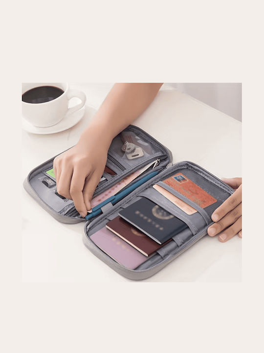 Roza Rfid Θήκη Διαβατηρίου & Καρτών Μαύρο – Travel Wallet Organizer Ασφαλείας 22x12,5x2cm