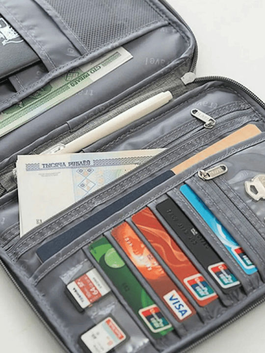 Roza Rfid Passport & Card Holder Black – Travel Wallet Organizer Security 22x12.5x2cm