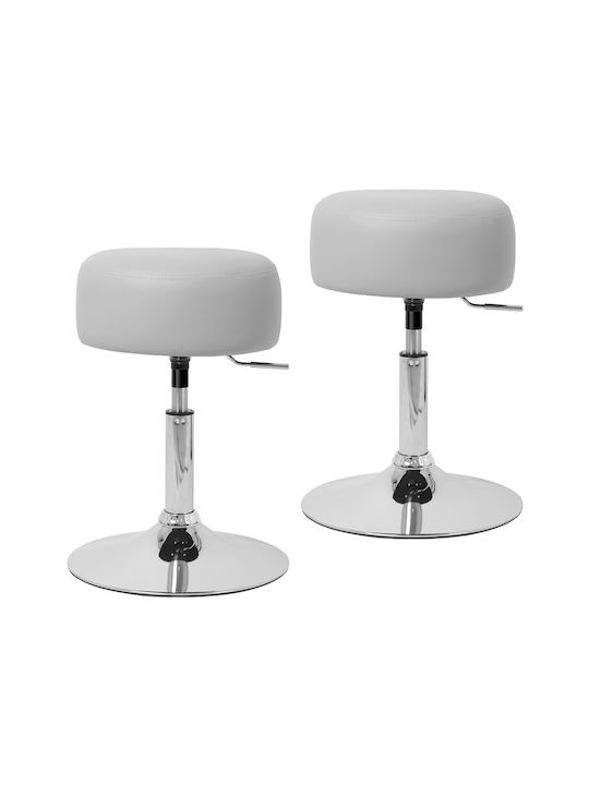 Bar Stool Upholstered with Artificial Leather Gray 33x33x65cm