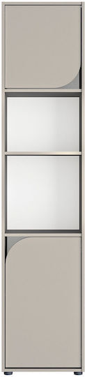 Holz Boden Bücherregal Grau 45x40x200cm