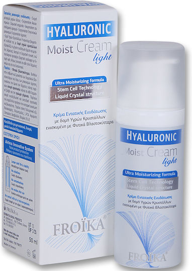 Froika Moist Light 24ωρη Κρέμα Προσώπου για Ενυδάτωση, Αντιγήρανση & Ρύθμιση Λιπαρότητας με Υαλουρονικό Οξύ 50ml