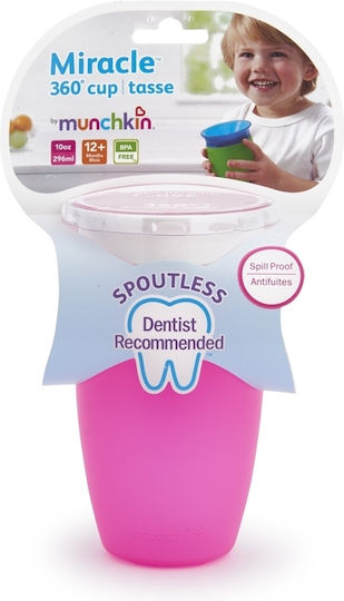 Munchkin Toddler Cup Miracle 360 Sippy Cup Plastic Pink 296ml for 12m+