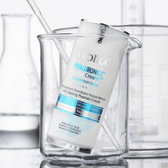 Froika Hyaluronic C Eye Cream for Moisturizing Anti-Wrinkle Dark Circles Eye Bags and Brightening with 10SPF 15ml