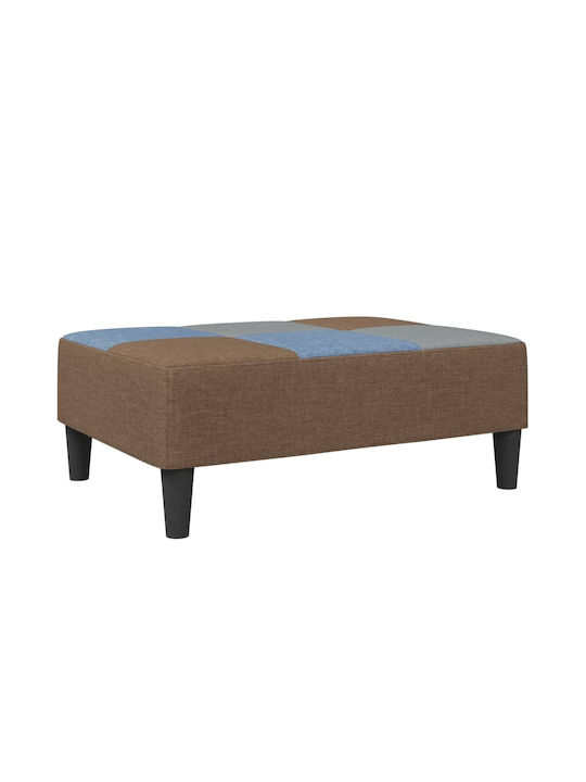 Stool Footstool Upholstered with Fabric Patchwork 77x55x31cm