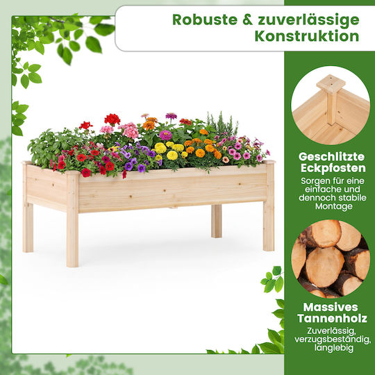 Costway Set of 2 Wooden Planter Boxes