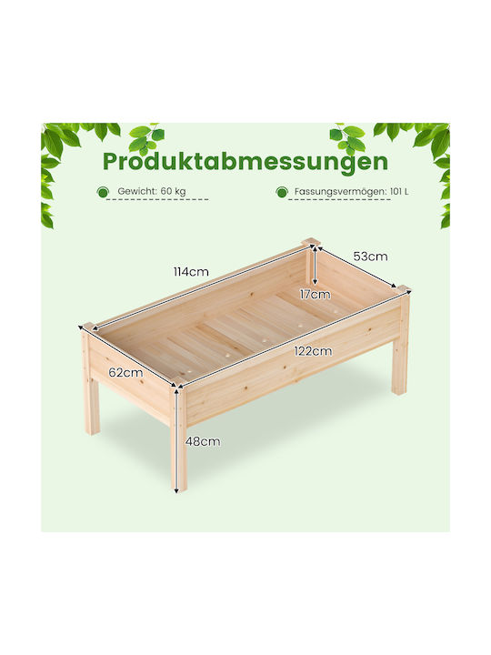 Costway Set of 2 Wooden Planter Boxes