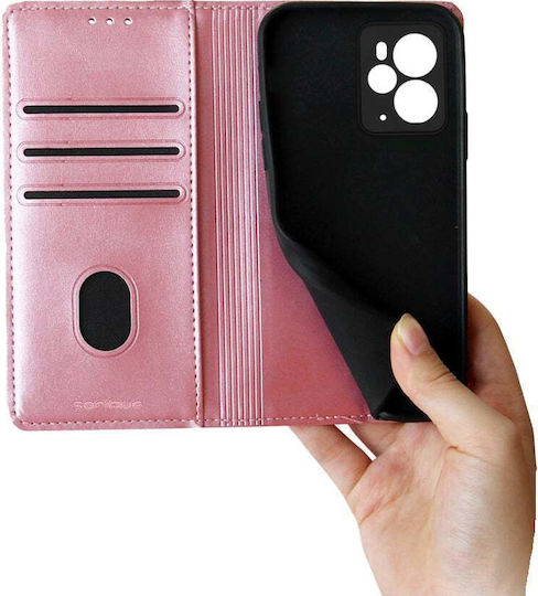 Vintage Magnet Wallet Mobile Phone Case Sonique Realme 14 5G Realme 14T 5G Rose Gold