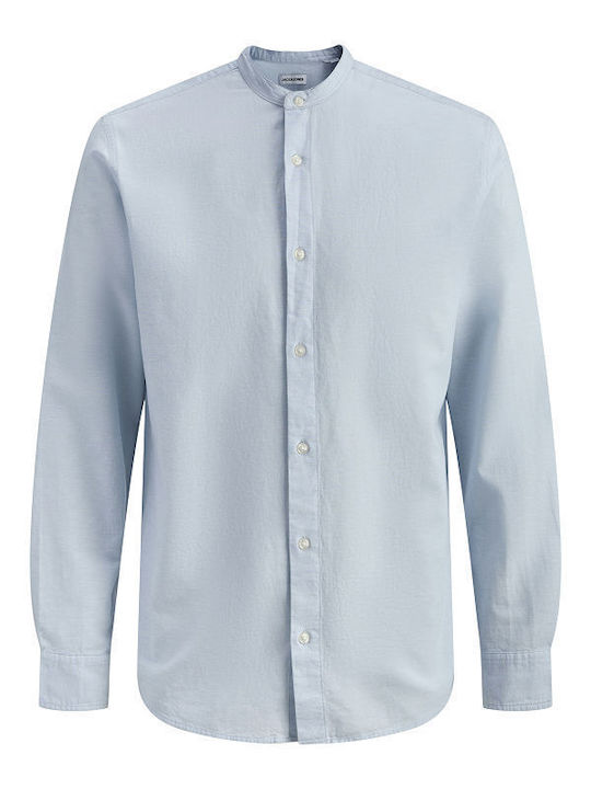 Langärmlig Leinen Hemd Light Blue