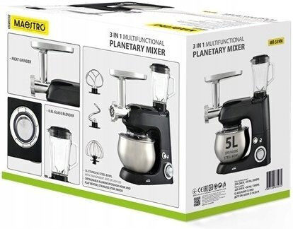 Maestro Mixer Planetar 2000W cu Bol Inox 5l