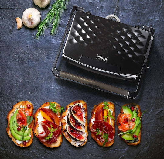 Ideal Τοστιέρα Γκριλιέρα 1600W Μαύρη