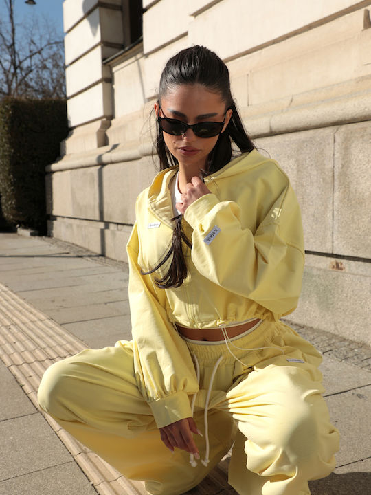 Damen Jogginghosen Set Soft Gelb