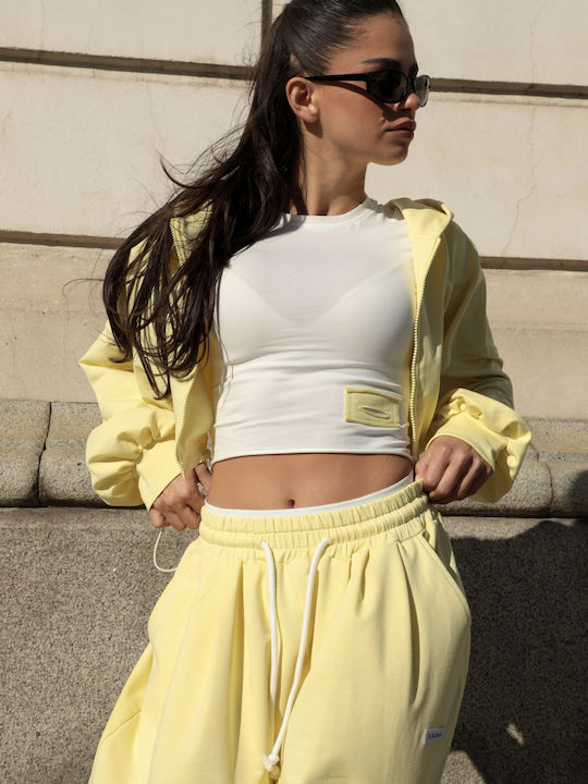 Damen Jogginghosen Set Soft Gelb