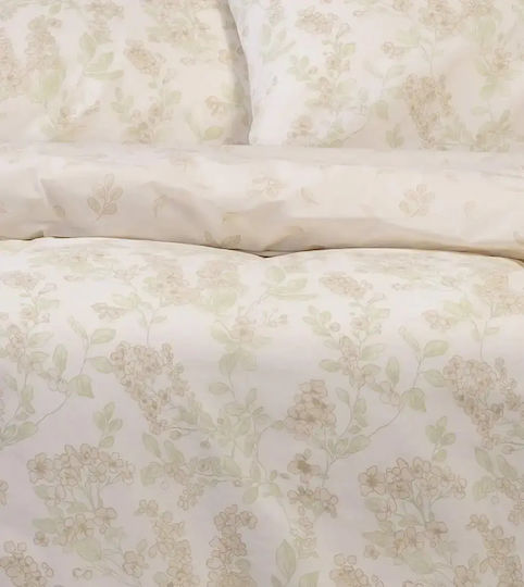Melinen Rea Double Bed Sheets Set With Rubber Hugger 150x200+32cm 4 Pieces