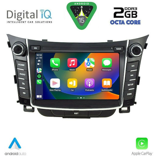 Digital IQ Car Audio System for Hyundai i30 2012-2017 Bluetooth USB AUX WiFi GPS Apple CarPlay Android Auto with 7" Touch Screen