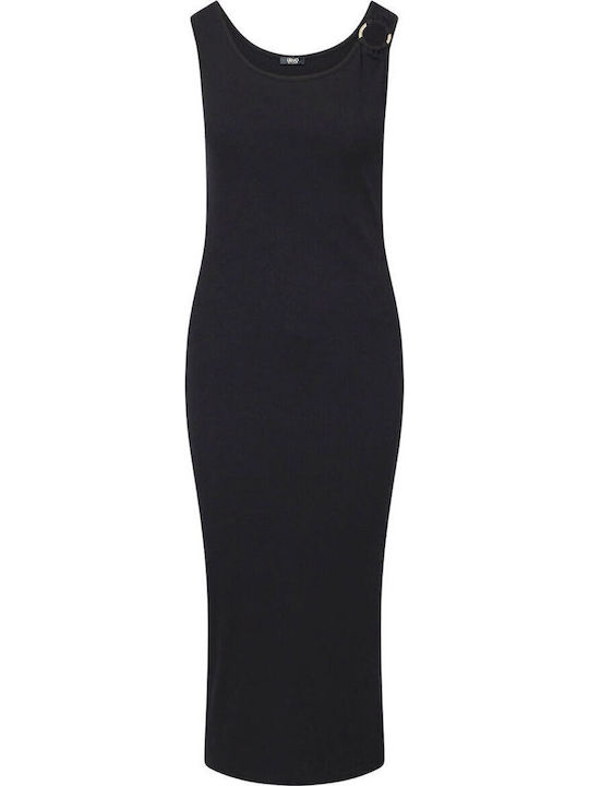 Summer Midi Evening Dress Black