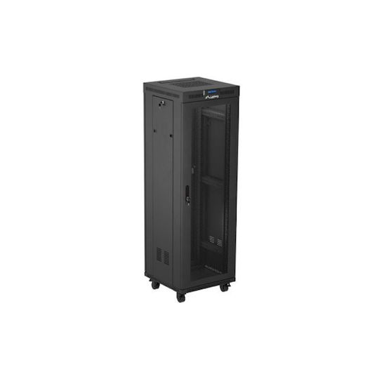Lanberg Επιδαπέδια Καμπίνα Rack 19U 60x60cm Μαύρο FF01-6637-23BL