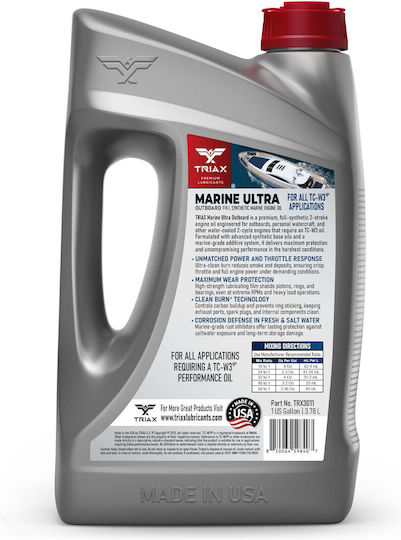 Triax Marine Ultra Outboard Synthetic Boat Oil 2T 3.78lt