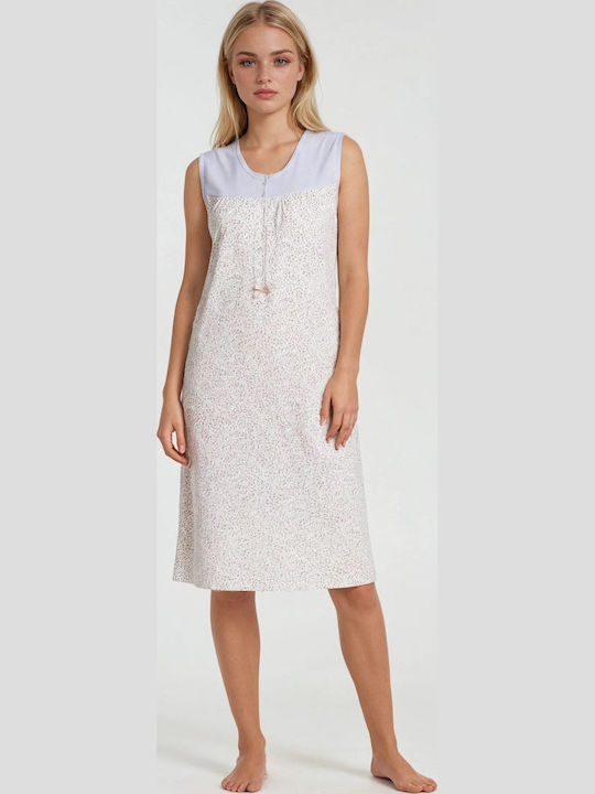 Pink Label Summer Women's Nightgown Light Blue