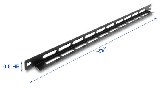 DeLock Пач Панел за Рак 0.5U 19" Черен