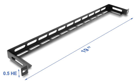 DeLock Patch Panel for Rack 0.5U 19" Black