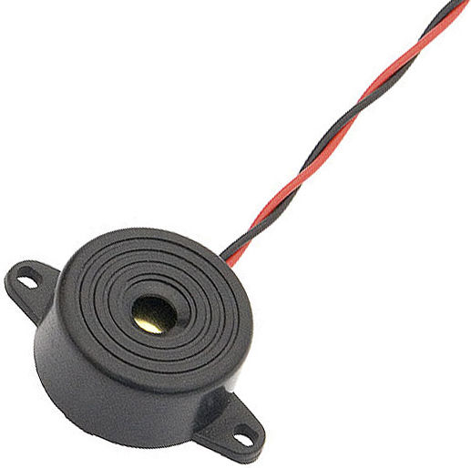 Buzzer 12v Συνεχή Τόνο Fy248 Μαύρο
