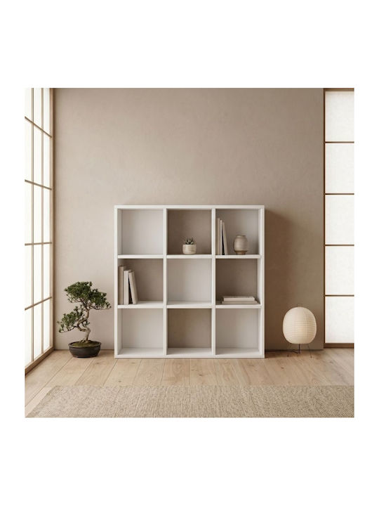 Βιβλιοθήκη Cube Λευκό 90x30x90εκ.