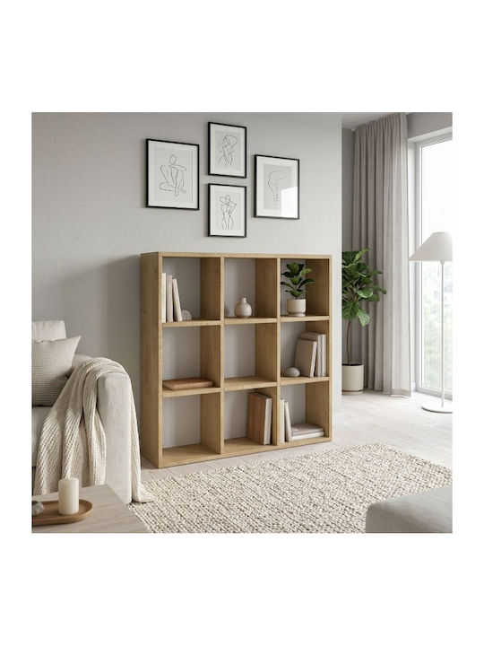 Bookcase Cube Sapphire Oak 90x30x90cm