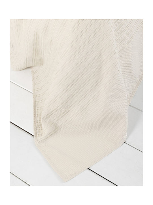 Nima Κουβέρτα Πικέ Μονή 160x240εκ. Sand Beige