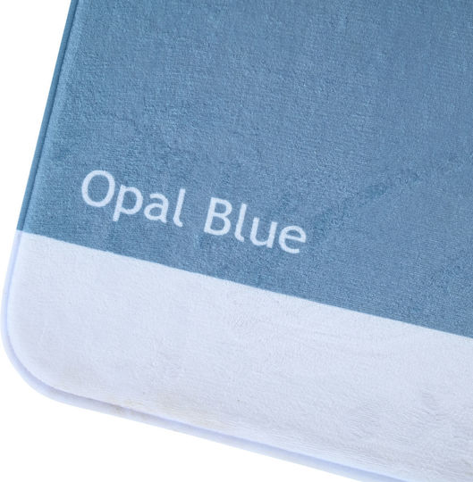 Estia Πατάκι Μπάνιου Memory Foam 02-40260 Opal Blue 50x80εκ.